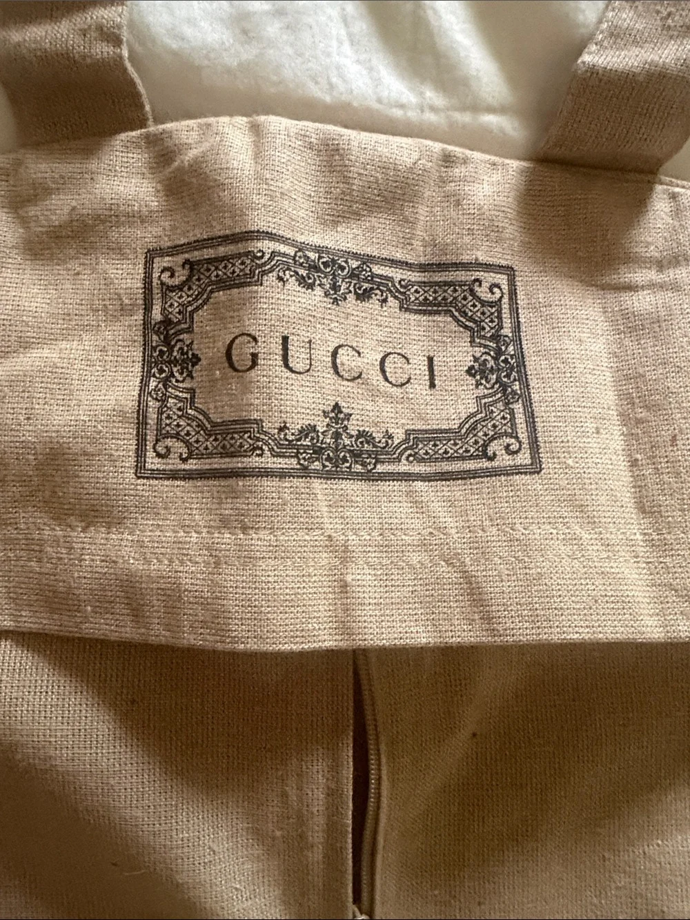 Gucci Beige Canvas Garment Cover